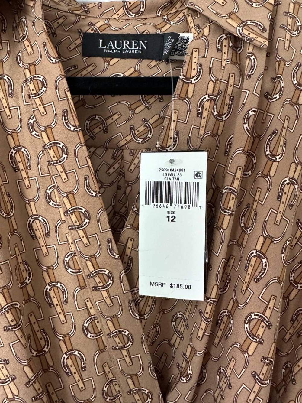 Ralph Lauren Printed Rowella Long Sleeve Day Dress . NWT - Picture 8 of 8